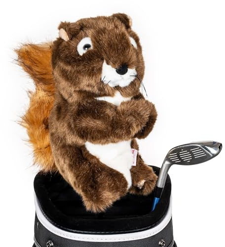Daphne's Headcovers Squirrel Driver Headcover | Premium Driver Schlägerhauben | Lustige Golfschlägerabdeckungen | Stilvoller Schutz für Ihre Schläger | Herren-Golfausrüstung | Driver Headcover für