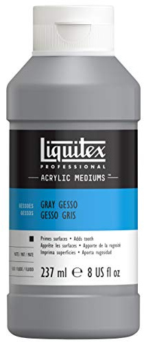 Liquitex Professional Gesso Surface Prep Medium, 237ml (8.0 oz), Gray