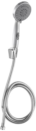Wirquin 60720870 Cindy Brauseset Trio, 5 Strahlarten, mit Stoppfunktion, flexibler Brauseschlauch aus Metall 1,50 m