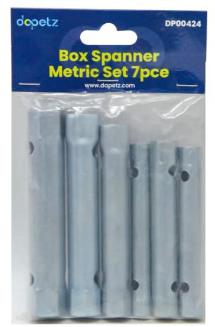 Dapetz ® 6PCS Shower Valve Socket Wrench Set with Tommy Bar 10mm - 19mm Hex Metric Box Spanner Wrench Monobloc Tap Spanner Back Nut Tap Spanner Set for Plumbing, Installations, and Vehicle Repairs