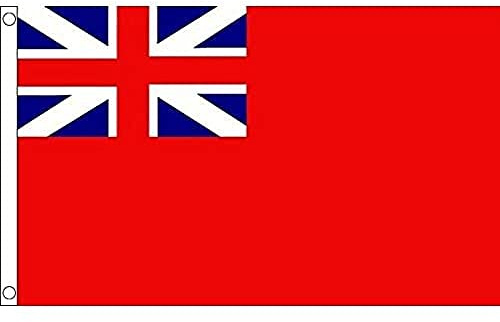 AZ FLAG Bandiera Regno Unito Insegna navale Red Squadron 150x90 cm | Uso interno ed esterno bandiera decorativa UK naval ensign doppie cuciture e bordi rinforzati con occhielli metallici