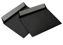 hochwertige Briefumschläge C6 114x162 mm (schwarz) 120 g/m² ohne Fenster haftklebend (Artikel 514A)(500)