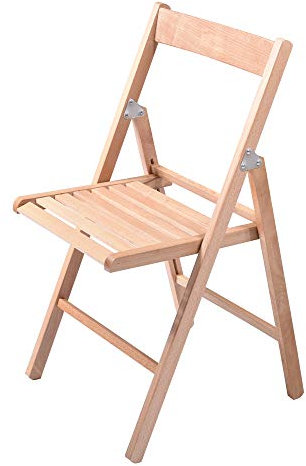 HOUSE COLLECTION, Sedia Pieghevole, Classica, in Legno, Naturale, 36x36xh80 (HSC1394)