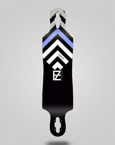 Skate Skateboard Longboard Deck 40x9 Drop Holz Gram BW Akira Black
