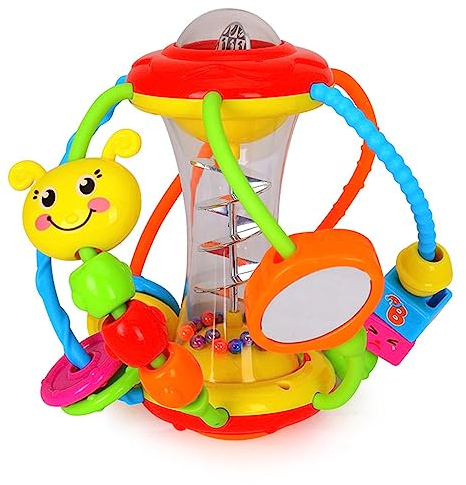 HOLA Baby Spielzeug 6 Monate Rassel Motorikball Greifball, Greifling, Shake & Krabbel Motorikspielzeug Babyspielzeug ab 3 6 9 12 Monaten