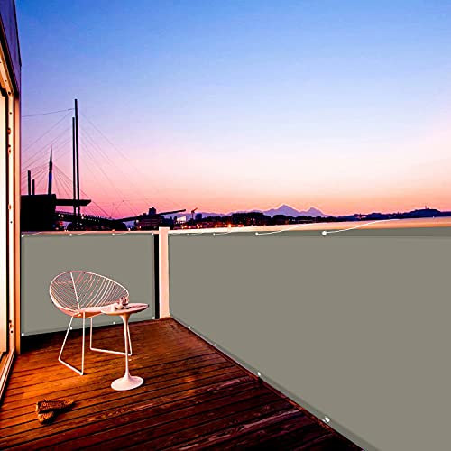 Goodming Balkonumspannungen Balkon 100x500cm, Balkonsichtschutz Kunststoff, Sichtschutz Balkon Balkonverkleidung Blickdichte, für Terrasse Garten Zaun, Windschutz UV-Schutz.