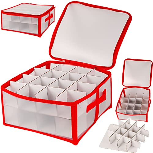 alles-meine.de GmbH große XL - Aufbewahrungsbox - Weihnachtskugeln/Christbaumschmuck - für alle Größen - bis 32 Stück - Christbaumkugeln - transparent durchsichtig Aufbewahungs..
