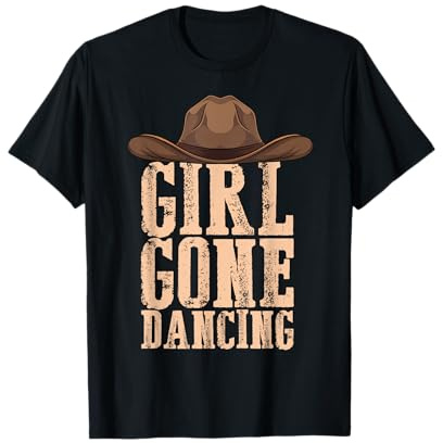 Line Dancer Cowboyhut für Damen und Mädchen, Westernhut T-Shirt