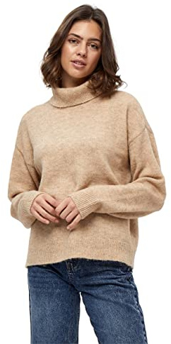 Desires GEA tröja med hög hals, vinter TWIG sandmelange, L