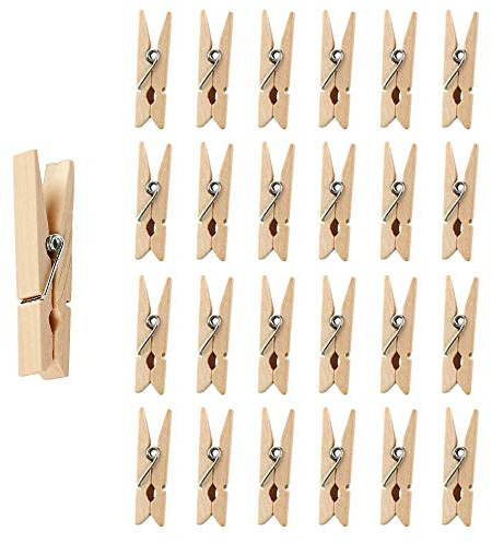 35mm Mini Wooden Pegs - 50 Pack for Holding Photo Paper
