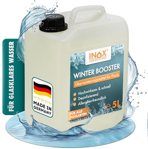 INOX® Pool Wintermittel 2 x 5L | Hochwertiges Pool Überwinterungsmittel & Algizid für Pool | Effektives Wintermittel für Poolpflege im Winter