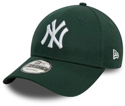 New Era New York Yankees MLB League Essential Grün Weiß Verstellbare 9Forty Cap - One-Size