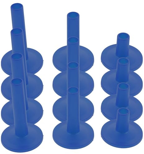 12 Stück Kunststoff Beckenhüllen für Schlagzeugständer, Blau | Lange Ausführung, Passendes Zubehör für Verschiedene Drumsets, Schützt das Instrument
