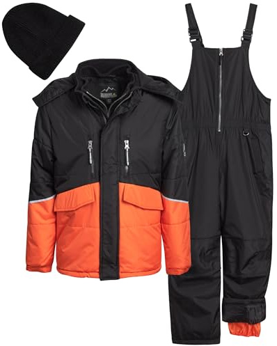 iXtreme Boys 2-Piece Snowsuit Set Insulated Ski Jacket, Snow Bib & Hat