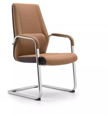 Xumh2024-3 Bürostuhl Ergonomischer Schreibtischstuhl Einfacher, moderner Bürostuhl, Arbeitsstuhl, Luxus-Drehstuhl, Büro, kann Büromöbel anheben Lendenwirbelstütze(Bruin)