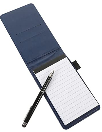 VILLFUL A7 Notizblock aus Pu Leder Leicht und Tragbar mit Stift für Notizen im Büro und Unterwegs