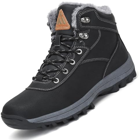 Mishansha Botas de Nieve Invierno Hombre Mujer Cálido New Negro 44 EU