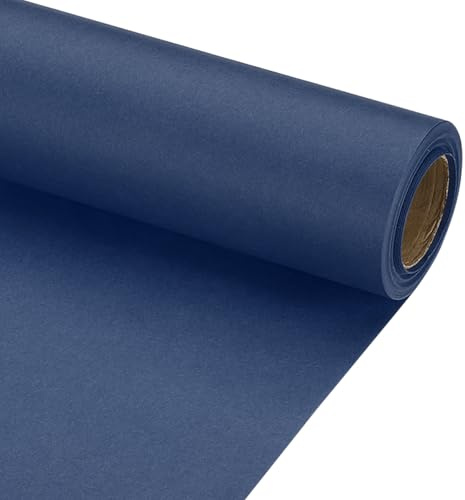 PATIKIL 29.6cm Papier d'Emballage, 7.6 Mètre Rouleau de Papier Cadeaux 70 GSM pour Décoration Tableau d'Affichage Emballage Cadeau Noël Anniversaire Nouvel An Fête Mère Père, Bleu Marine | Rouleau de papier artisanal pour emballage kraft