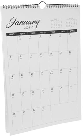 DIYEAH Hängekalender Monatskalender Klare Drucke Für Büro Und Haushalt Filigraner Wandkalender Zum Organisieren Und Planen