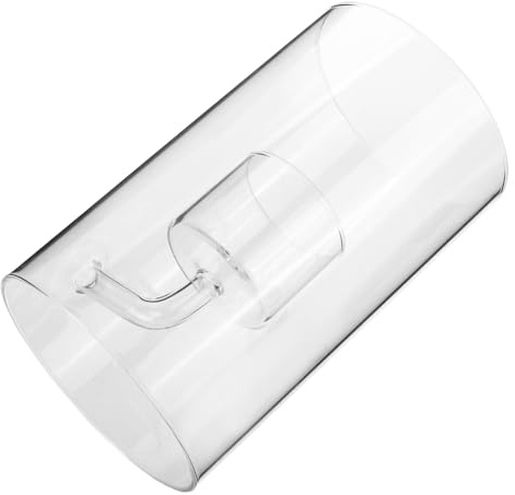 Toyvian Copricandele in Vetro Trasparente Protezioni Antivento Per Candele Copertura Per Candele Da Tè Copricandele Cilindrico