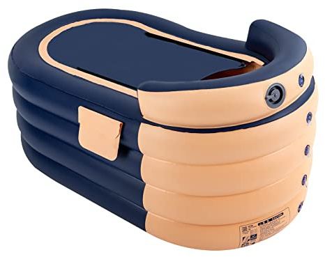 Mermajestic 1.4m Inflatable Bathtub for Adults Bath, 220lbs Capacity, 4 Layer Insulation, Inflatable Bath for hot & Cold Baths, Anti-Slippery Inflatable Pool for Home, Travel, and Outdoor