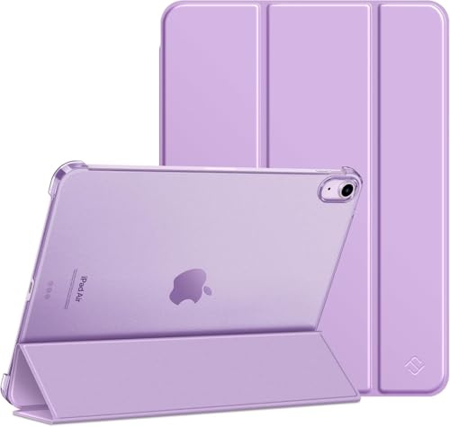 FINTIE Case for iPad Air 11 Inch & iPad Air 5th/4th Generation 10.9 Inch | Ultra Slim Stand Cover with Matte Back Coloured Shell, Auto Wake Sleep, Purple