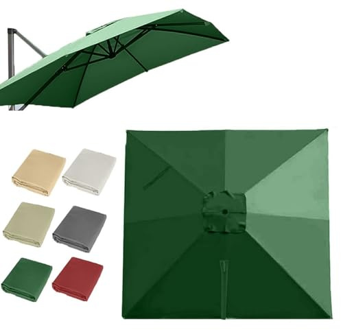 Auvent de rechange carré pour parasol déporté de 3 x 3 m – Housse de parasol déporté – Résistante aux UV – Pour extérieur, marché et piscine – Bordeaux