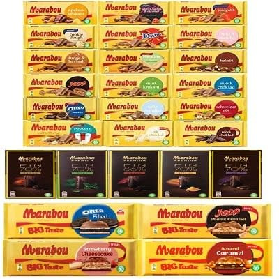Marabou-Schokolade (10er-Pack) – Wählen Sie 10 Tafeln aus 26 Geschmacksrichtungen, 65 Unzen