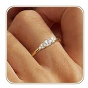 ZNBOH Bague Femme Or Pierre de Naissance Bagues Plaqués Or 18 Carats Pouce Bague con Citrine Grenat Améthyste Péridot Émeraude Alliance Bague Fiançailles Promesse Mariage Cadeau Anniversaire Bijoux