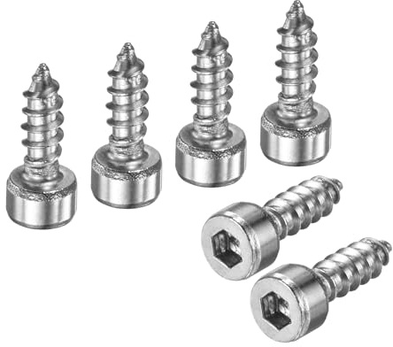 M METERXITY 100-Pack Hex Socket Head Cap Self-Tapping Screw, M4x12mm Stainless Steel Hex Drive Self Tapping Point for Furniture/Machinery/DIY Projects, Hexagon Drilling Screws