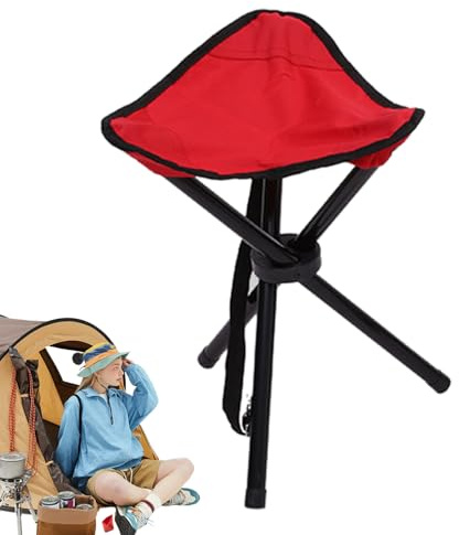 Bärbar campingpall - 38 x 10 x 10 cm resesäte, Oxford stol i akryljärn