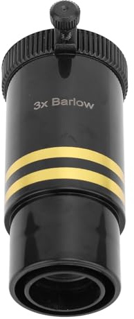 Keenso Tapa a Prueba de Polvo de Lente Barlow Acromática Multicapa 3X para Imágenes Más Claras para Telescopio de 1,25 Pulgadas Lente Barlow para Observadores de Estrellas