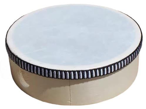 Tamburo con struttura in legno, 15 cm, tamburo a mano a percussione per giovani, suono chiaro e strumento musicale facile da impugnare, ideale per l'istruzione prescolare e l'illuminazione del ritmo