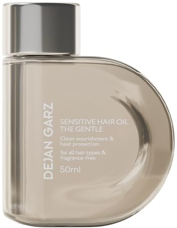 Dejan Garz Sensitive Hair Oil - Huile capillaire sans parfum pour tous les types de cheveux - Amodiméthicone, huile d'avoine et squalane - Apporte brillance, souplesse et contrôle des frisottis