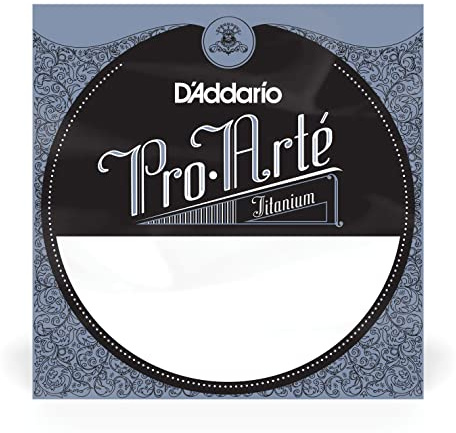 Corda singola D'Addario T2 per chitarra classica, cantini in titanio, tensione extra forte, prima corda
