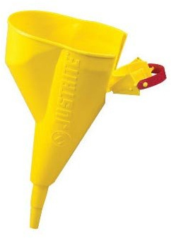 Justrite 1/2 X 11 1/4 Yellow Polyethylene Pour Funnel (for Type I 1 Gallon and Above Steel Safety Cans)