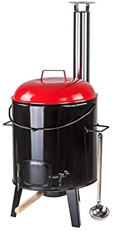 DEMA Eintopfofen Cartagena – Gulaschkanone, Gulaschkessel, Glühweinofen, Holzofen 14 L, Campingofen, robust, langlebig, leicht transportierbar, ideal für Camping, Garten, Outdoor, Feiern