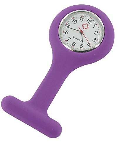 Montre infirmière Hopital idéal pour pulsation et lavage des mains coloris silicon Parme