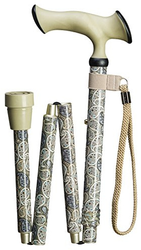 Designer Gehstock Gehhilfe Deluxe-Faltstock Super-Soft Escort-Ergonomic Paisley