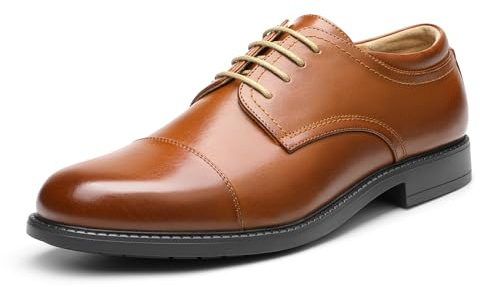 Bruno Marc Men's Lace Up Formal Dress Shoes Brogues Derby, Comfortable Leather Shoes for Men,Size 10,Brown,DOWNING-01