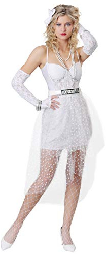 Fun Costumes Women's Like a Virgin Popstar Fancy Dress Costume X-Large