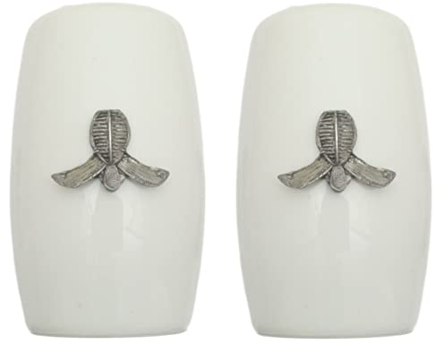 Fencing Mask China Salt and Pepper Shakers Cruet Set Modern White CSP 125
