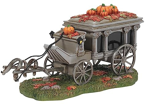 Department 56 Snow Village Accessories Halloween Disneyland the Haunted Mansion Hearse Figurine, 4.17 Inch, Multicolor