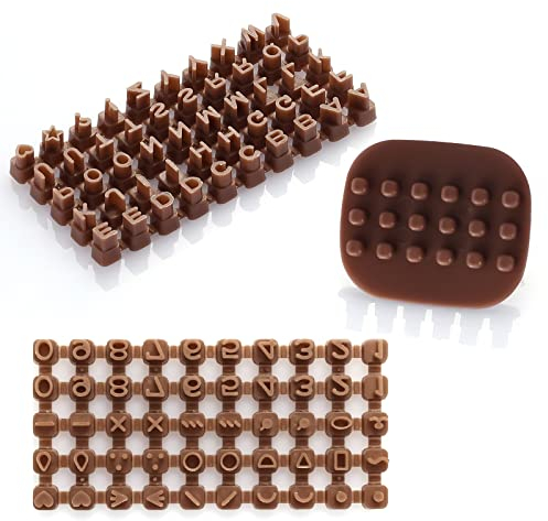 Juego de sellos de letras para arcilla con Herramientas Combinadas Plástico Sellos de Letras y Numeros Diminuto Sello de Galletas Moldes para Galletas con Letras Cerámica Proyectos de Bricolaje