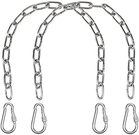 Robuste Hängematten-Kette, Boxsäcke, Schaukel zum Aufhängen für Hängematte, Stuhl, Schaukeln, Boxsäcke, 2 Hängesessel-Ketten, 4 Karabiner
