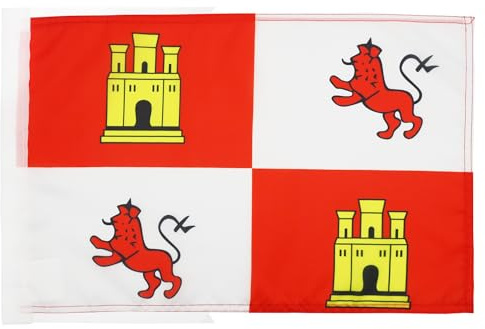 AZ FLAG - Drapeau Espagne Royal - 45x30 cm - Pavillon Espagnol 100% Polyester Avec Deux Cordelettes - 20g