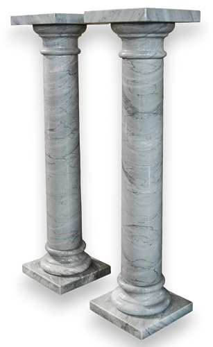 CBAM 1 Paar Säulen aus Marmor, Dekoration für Zuhause, Höhe 93 cm