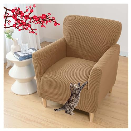 AQIGR Sesselbezug Stretch Sesselhusse, Sofaüberzug Clubsessel Sessel Bezug Cocktailsessel Armchair Sesselhussen mit Armlehne Hussen für Sessel für Eine Einfache Reinigung(A10)