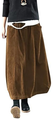 Kilt Rock Herbst Winter Cord Rock Frauen Vintage Midi Lange Röcke Weibliche Elastische Taille A-Linie Faltenrock Big Size