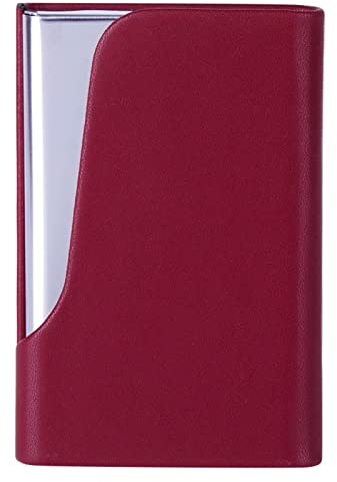FLaig Visitenkartenhalter Mikrofaser-Leder Business Große Kapazität Visitenkartenetui for Herren Verschleißfester tragbarer Visitenkartenhalter for Damen Visitenkartenständer Ständer (Color : 1)